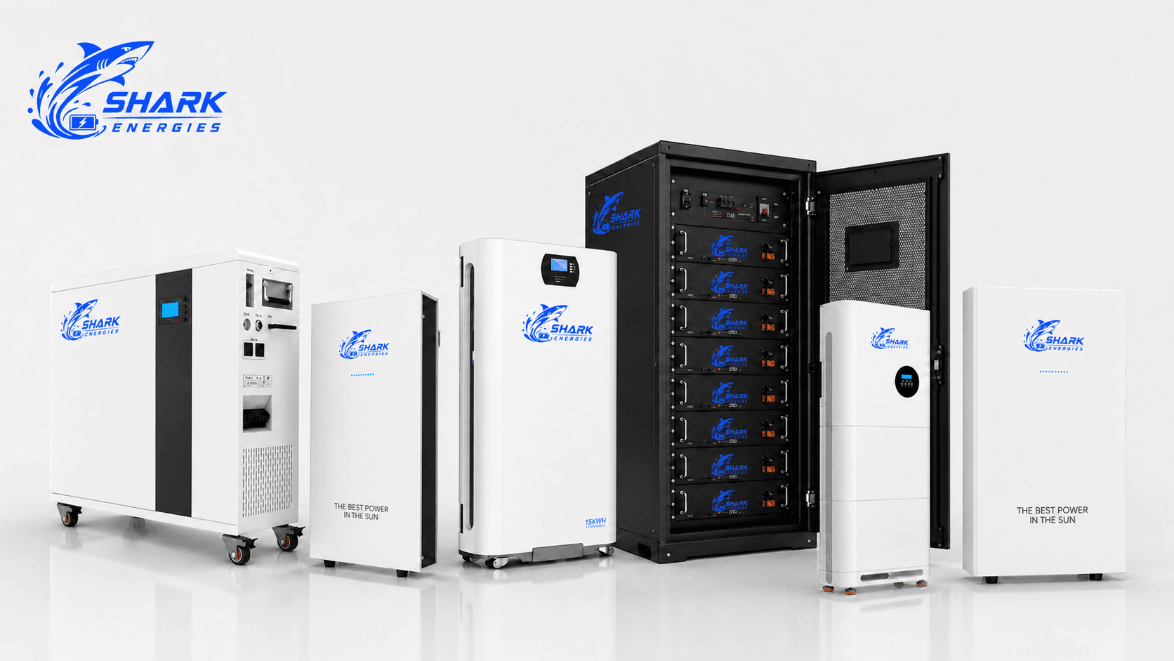 Shark Energies branded battery storage product lineup